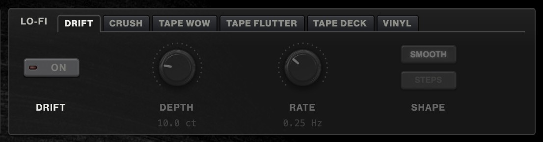 Lo-fi, on its Drift tab